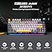 MechLands AK820V2 75% Kabellose Gaming-Tastatur mit 0,9-Zoll-TFT-Display & Drehregler, Gasket Mechanische Cremigem Tastatur, 10000-mAh-Akku, Hot-Swap, RGB für Win/Mac (Schwarz Grau)