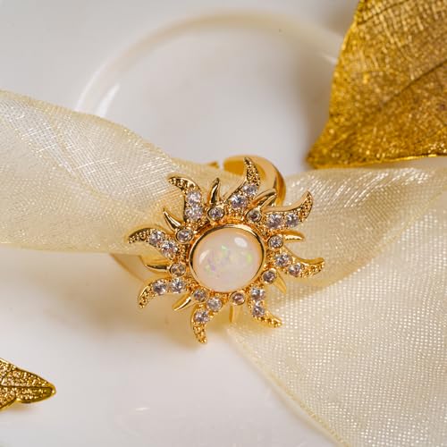 Opal Sun Tangled Rapunzel Wedding Ring Rapunzel Princess Sunburst Jewelry Sunflower Engagement Ring Halloween Dress up Gifts For Her2