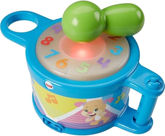 Fisher-Price Aprender e Brincar, Tambor com Música e Efeito Sonoro, 2 Modos de Tocar, Brinquedo para bebês a partir de 6 meses Menor preço em Fisher-Price Aprender e Brincar, Tambor com Música e Efeito Sonoro, 2 Modos de Tocar, Brinquedo para bebês a partir de 6 meses