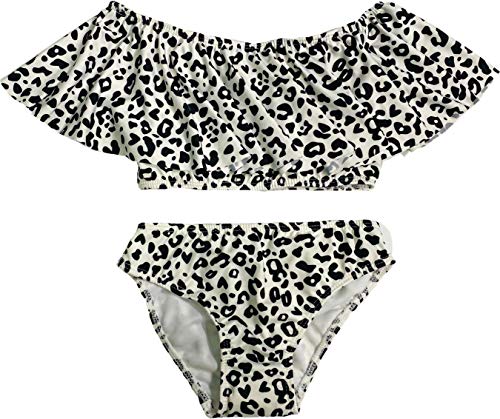 Image of Cheryl Creations Kids Girl's Cute & Comfortable Two Piece Ruffle Front Bathing Suit Bikini | Swimsuit