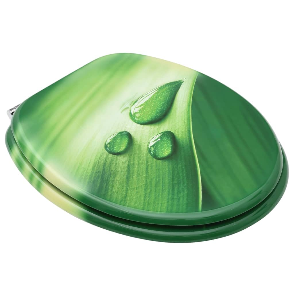 Sedile WC sedile sedile WC con coperchio in MDF gocce d'acqua 02_0002929