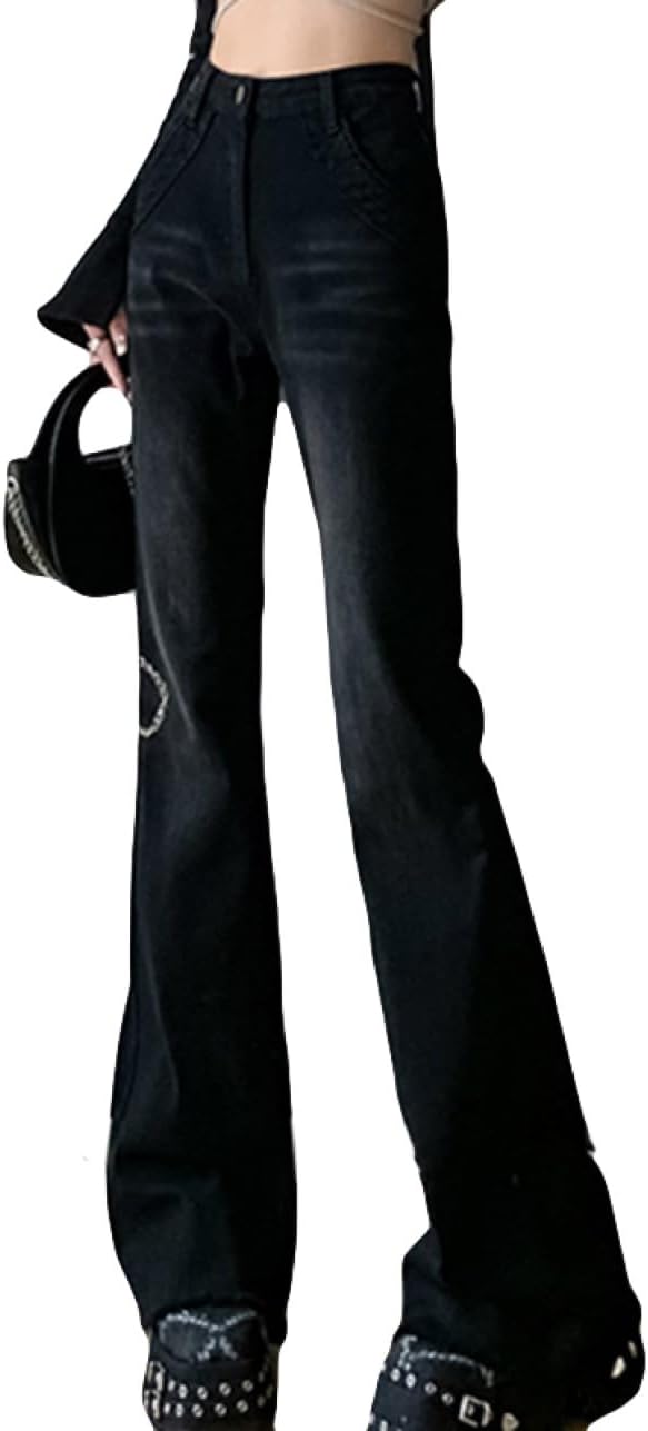 [MeipingQu] デニムパンツ レディース ハイストレッチパンツ スキニーパンツ レディース ストリート 細身 ロングパンツ