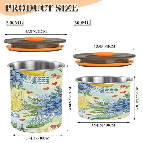 Envase para café airtight acero inoxidable 500 ml miniatura 3