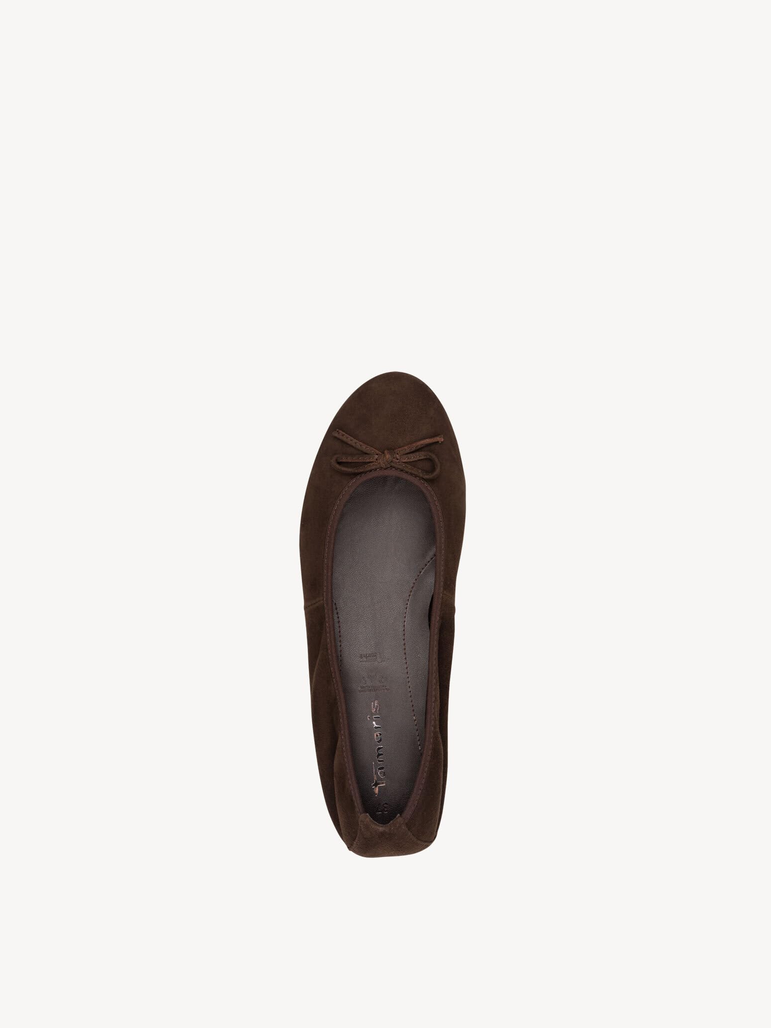 Tamaris Damen Ballerina Leder weiß 1-1-22116-41-110