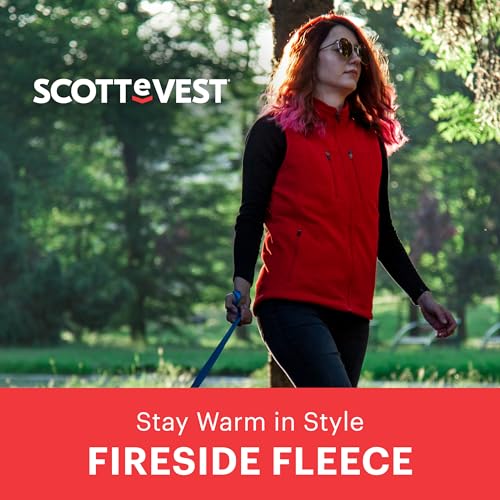 SCOTTeVEST Fireside Fleece Vest for Women - 15 Hidden Pockets - Warm Wrinkle Resistant for Travel & More4