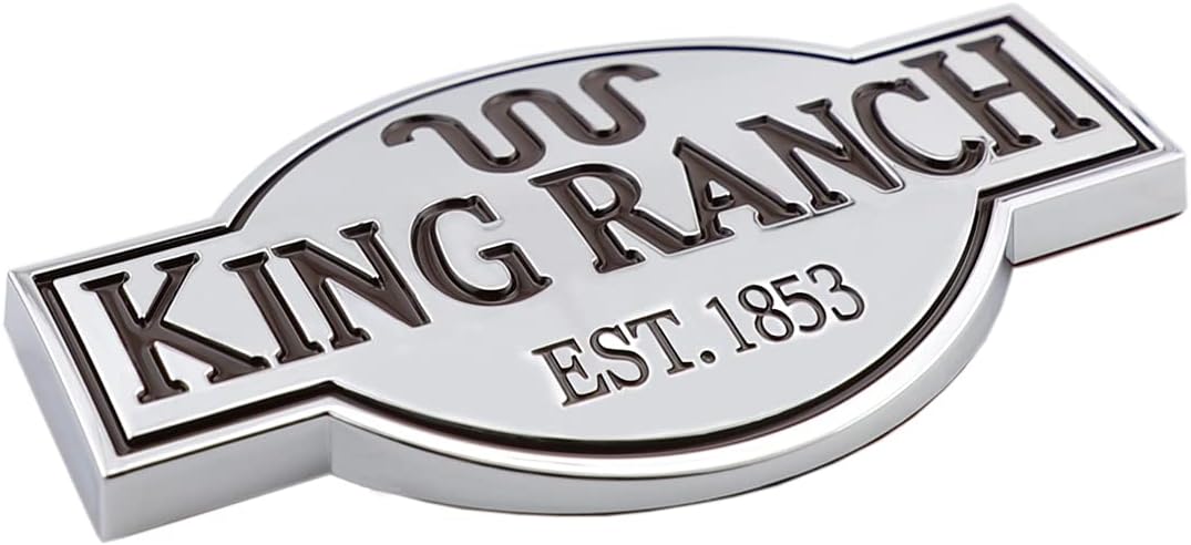 2 Pack King Ranc h Emblem Car Badge for Truck Accessories Fit for F150 F250 F350 Sticker