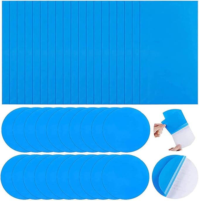 Kit de 40 Parches Autoadhesivos para Reparación de Piscinas y Artículos Inflables