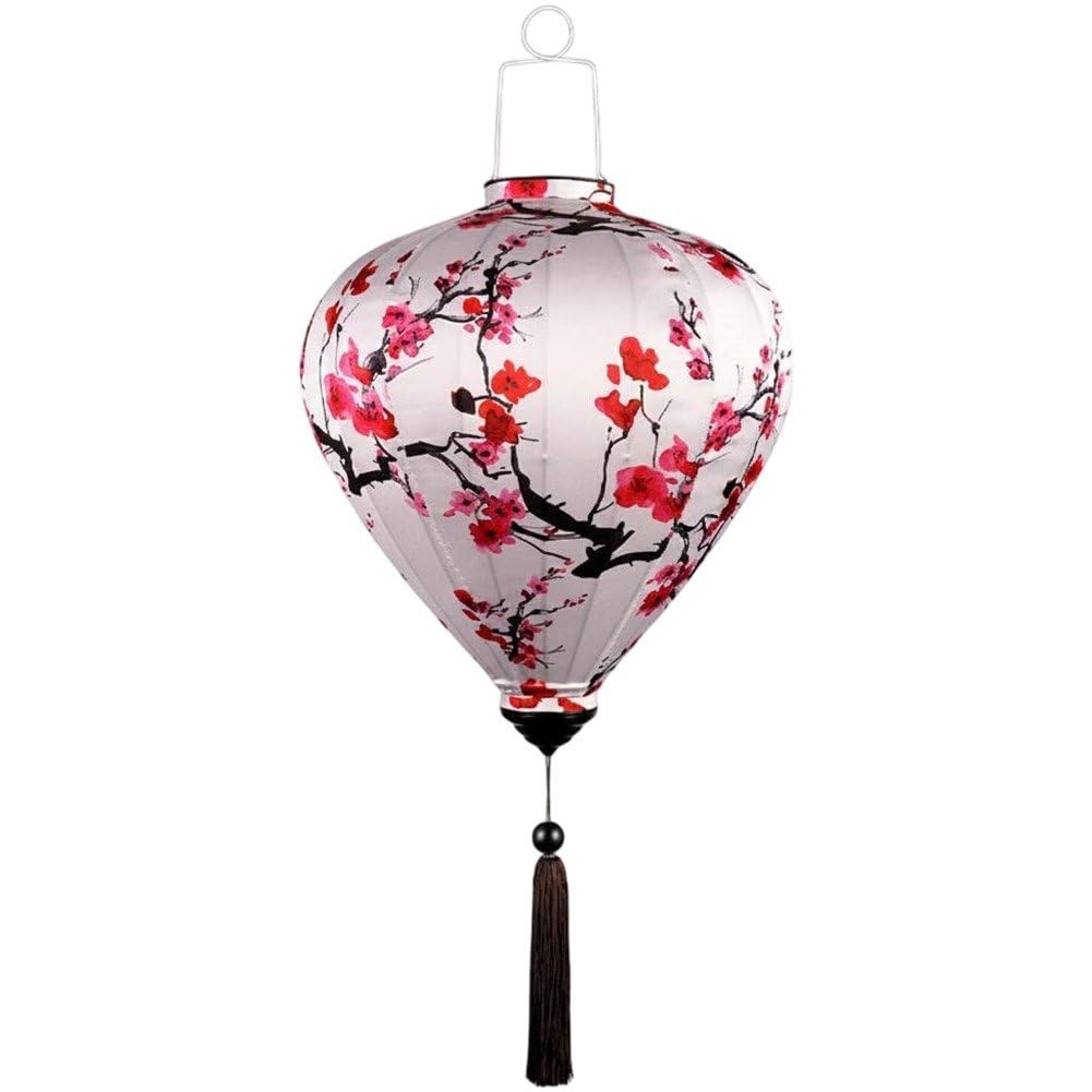 Shaped Silk Lantern Chinese Style Hanging Lantern Tassel Oriental Festival Lampshade for Home Decor Outdoor Celebration