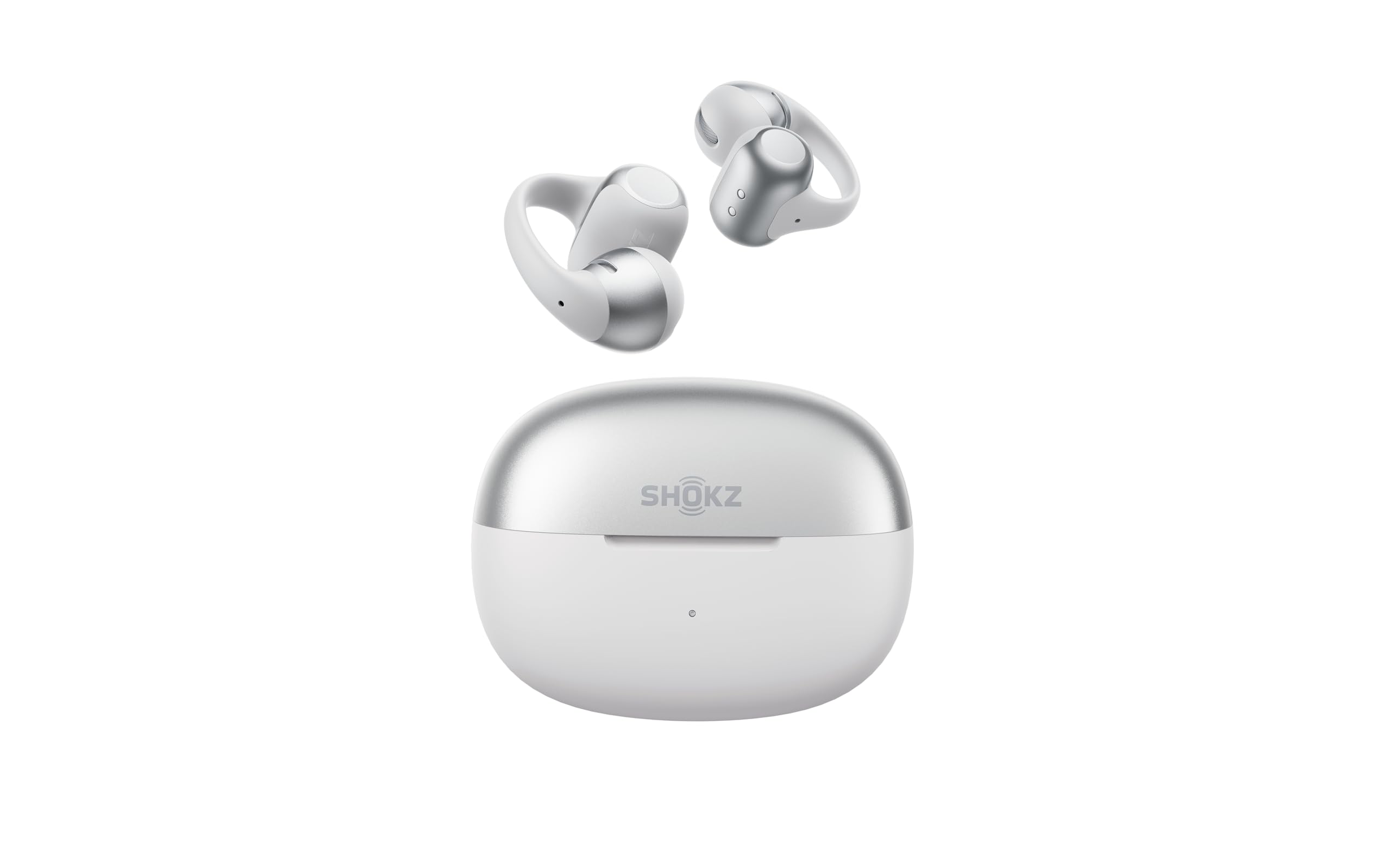 SHOKZ OpenDots 2 Open-Ear Clip-On Earbuds with Upgraded Dolby Audio, 3-Mic Clear Calls, Rich Bass, Up to 40 Hrs of Audio, Wireless Charging, Interchangeable Left/Right Earbuds, IP57, Bluetooth 6.1