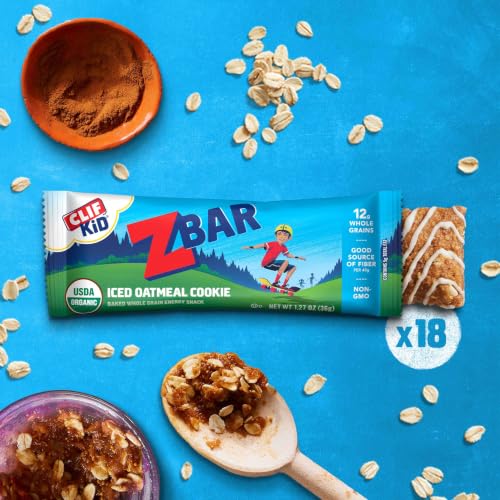 Image of Zbar - Iced Oatmeal Cookie - Soft-Baked Energy Snack Bars - Non-GMO - 12g Whole Grains - USDA Organic Granola Bars - Snacks for Kids (18 Pack)