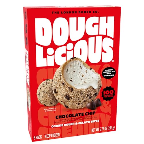 DOUGHLICIOUS Chocolate Chip Cookie Dough & Gelato Bites, 6.77 OZ