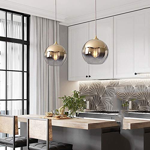 Lustre suspension en verre sphérique moderne pour éclairage de table de restaurant