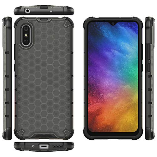 Image of Glasgow | for Mi Redmi 9A Honeycomb Pattern Back Case Cover for Mi Redmi 9A - Black