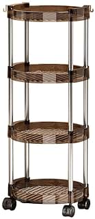 ワゴン キャスター付き 丸 円形 3段 収納 インダストリアル Amazon.co.jp: キャスター付きワゴン 丸 ワゴン キャスター付き 丸