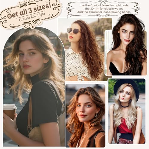 Image of 1.6IN Long Hair Barrels Attachment Compatible with Dyson Airwrap HS01 HS05 HS08 Accessories, Automatic Curling Iron Curlers for Soft Inward Curls Voluminous Outward Waves