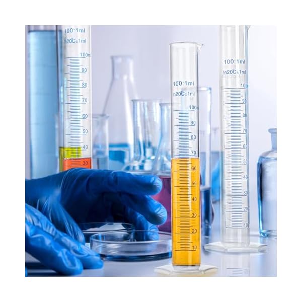 Bekith-12Pack-100ml-Plastic-Graduated-Cylinder-Clear-Scientific-Measuring-Cylinder-with-Stable-Base-2-Sided-Marking-Lab-Cylinders-for-Home-and-School-Science-Laboratory-Supplies Bekith-12Pack-100ml-Plastic-Graduated-Cylinder-Clear-Scientific-Measuring-Cylinder-with-Stable-Base-2-Sided-Marking-Lab-Cylinders-for-Home-and-School-Science-Laboratory-Supplies