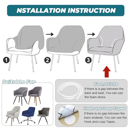 Housse de chaise de salle a manger extensible pour repas et fetes - 4