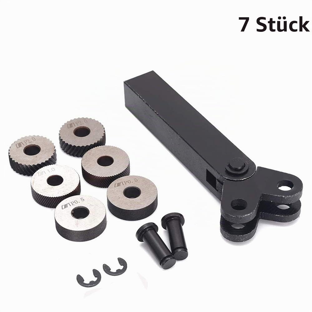 Rändelrad-Set, Stahl, Doppelrad, schräge Zähne, Lineares Rändelrad, diagonal, 0,5mm, 1 mm, 2 mm, Rändelfeld für Drehmaschine