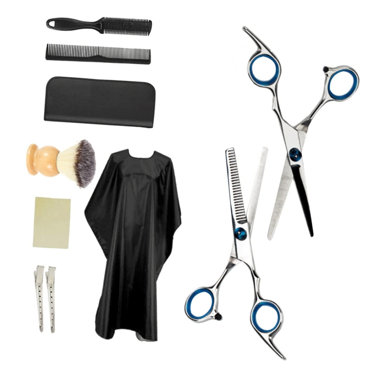 Set Forbici Parrucchiere 10 Pezzi in Acciaio Inossidabile