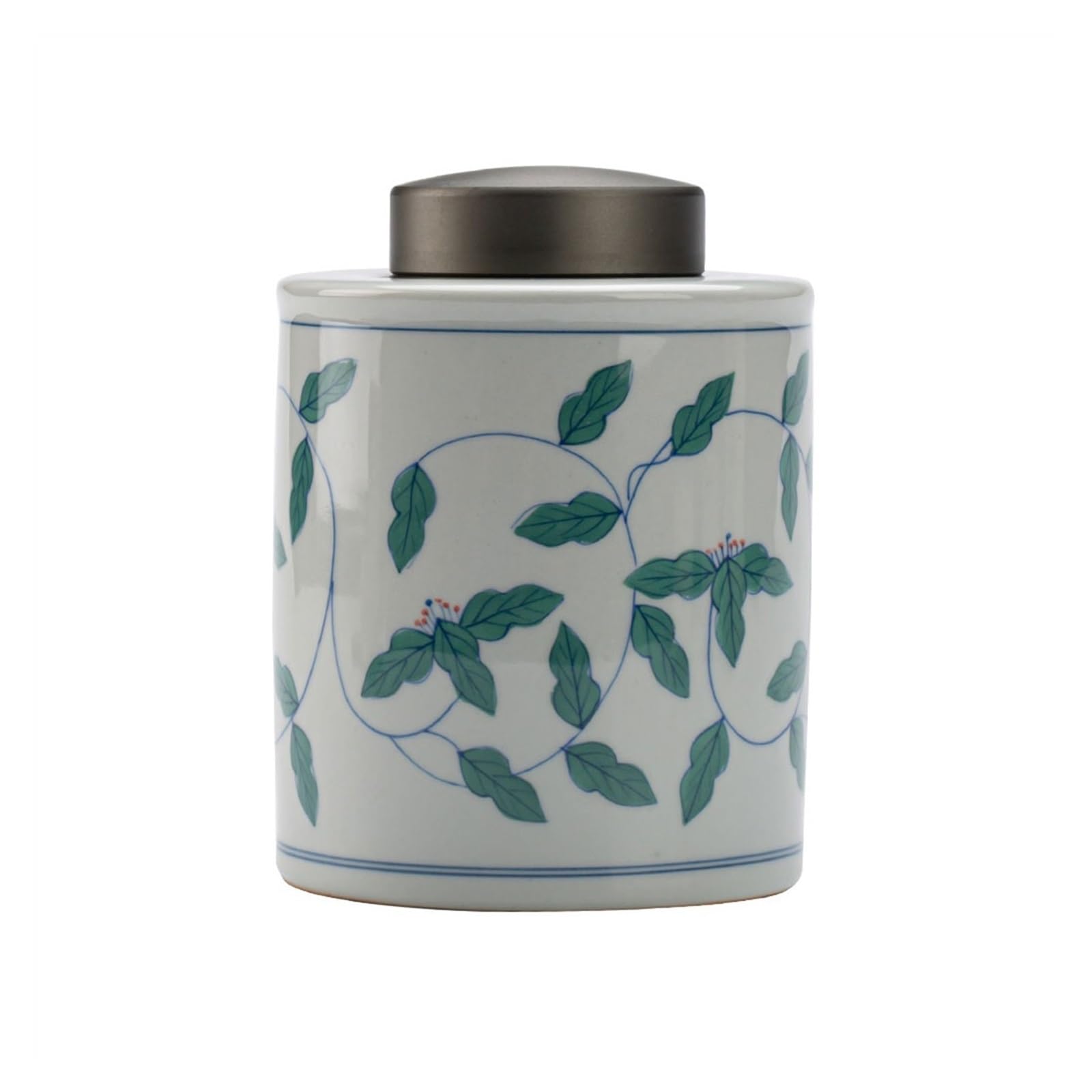 Hhaoran-9868 Ceramic Tea Canister Jingdezhen Hand-painted Ceramic Sealed Tea Canister With Lid Storage Jar Warehouse Food Canisters for Kitchen