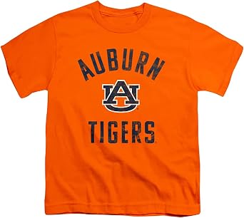 جامعة أوبورن الرسمية Au Tigers Logo شباب أطفال صبي / بنات تي شيرت
