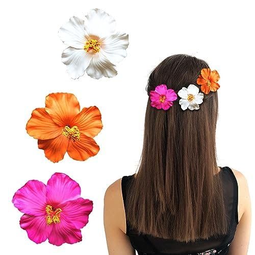 3Pcs Multicolor Hawaiian Flower Hair Clips for Women Plumeria Hibiscus Hair Clip Artificial Flower Clips for Vacation Beach Party Clips and Barrettes 3.5 Inch 3Pcs Multicolor Hawaiian Flower Hair Clips for Women Plumeria Hibiscus Hair Clip Artificial Flower Clips for Vacation Beach Party Clips and Barrettes 3.5 Inch