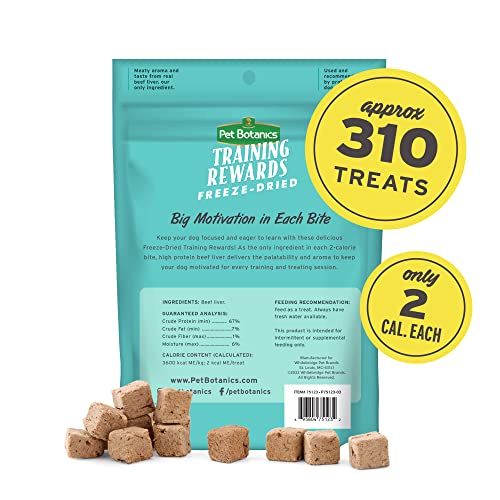 Pet-Botanics-Freeze-Dried-Training-Rewards-Puppy-and-Dog-Treats-Made-in-The-USA-Low-Calorie-Single-Ingredient-Grain-Free-Beef-Liver-6-oz