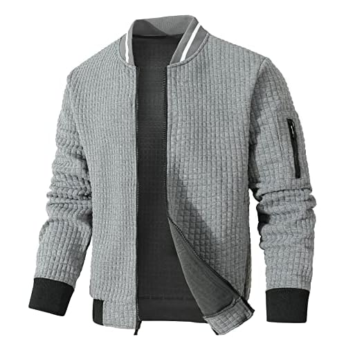 Mens Lightweight Jacket Casual Bomber Jacket Varsity Coat