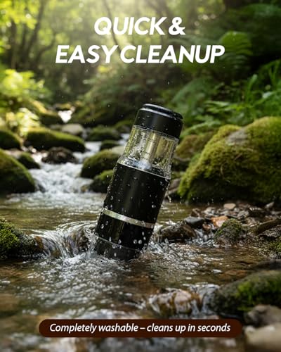 Image of Portable Coffee Maker for Travel & Camping, Travel Lightweight Coffee Machines, Manually Operated, Compatible Ground Coffee & NS Capsule (Black)