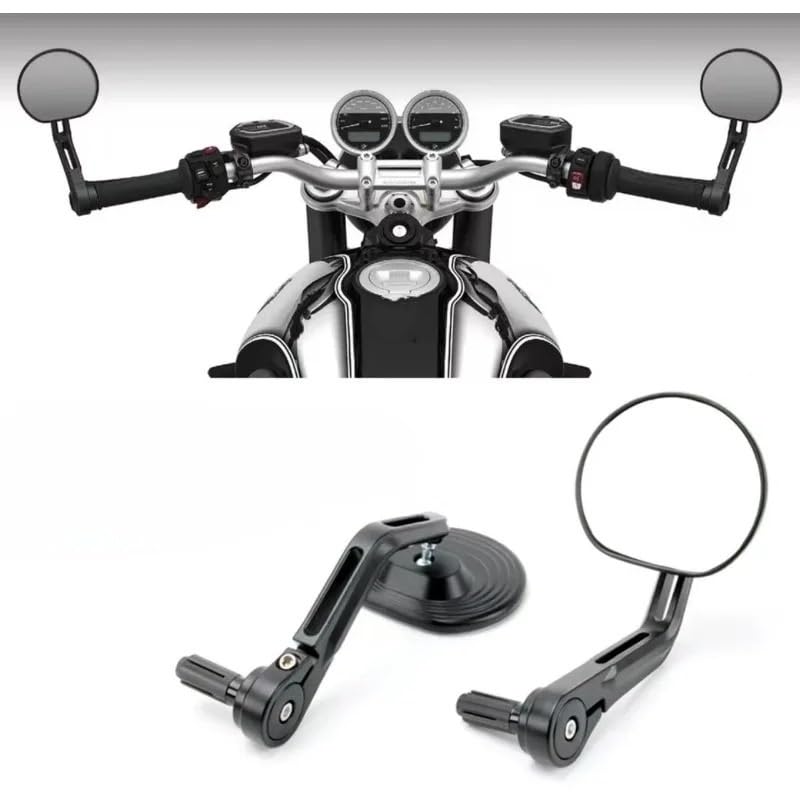 Espejo retrovisor de aluminio CNC prémium compatible con BMW R NineT 3