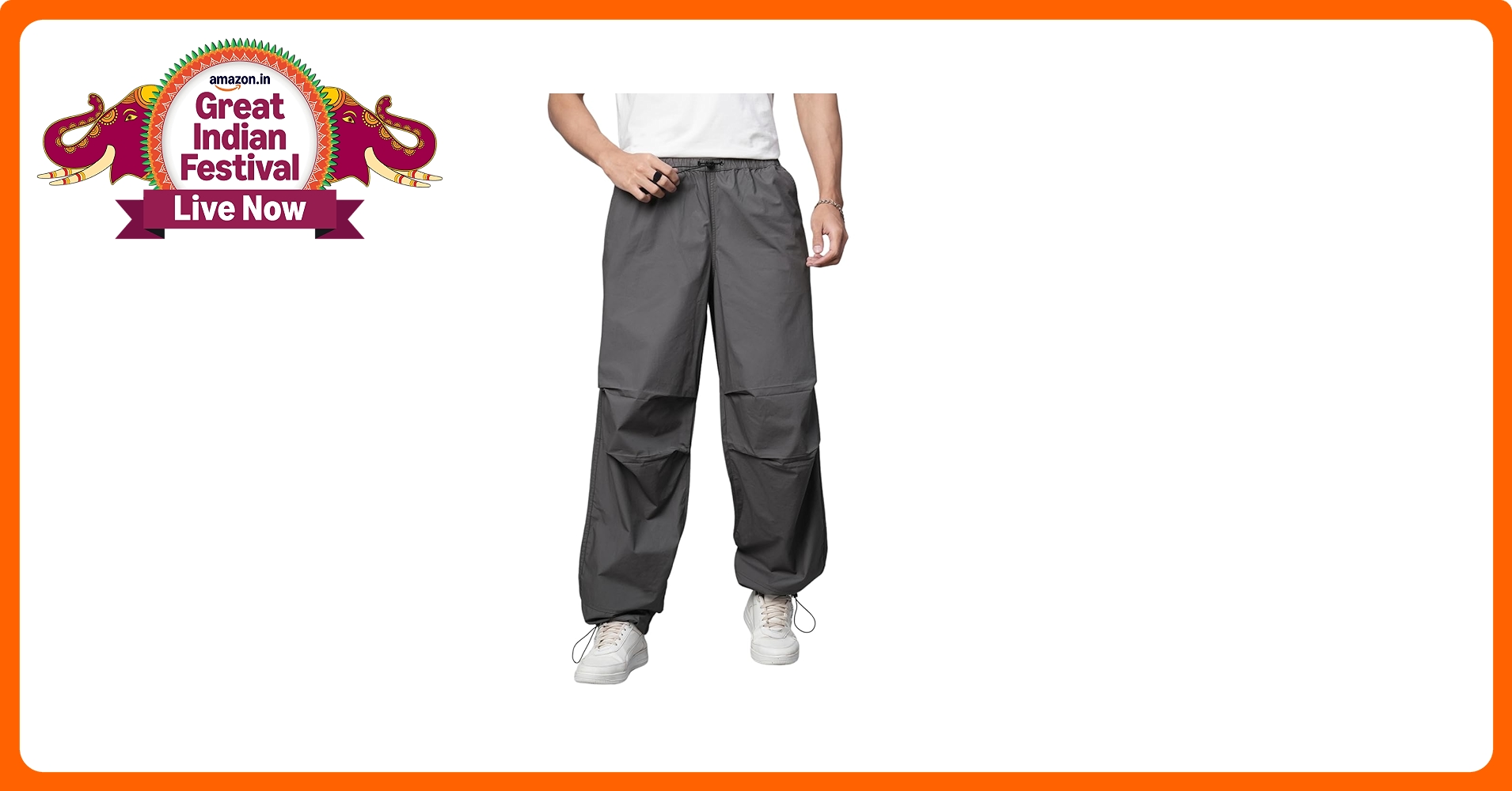 Buy Parachute Pants for Men&Women - Grey at Amazon.in