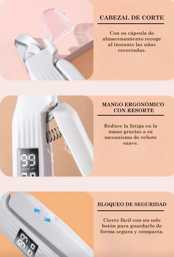 LED PetNail Pro System | Cortauñas Perro y Gato 2 en 1 con Luz LED | Lima Uñas Eléctrica Silenciosa | Cortador Uñas Perros y Gatos Recargable USB