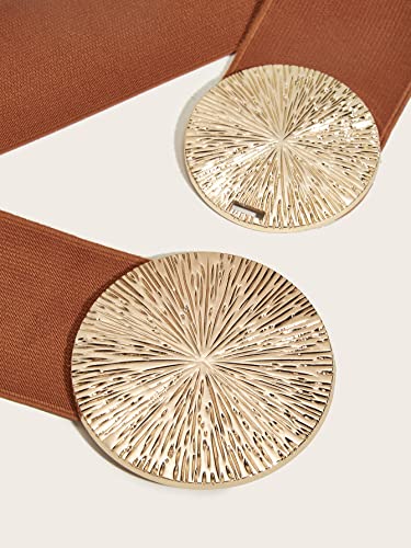 Women's Elastic Vintage Wide Waist Belt Stretchy Retro Cinch Belts Fashion Waistband for Dresses Coat4