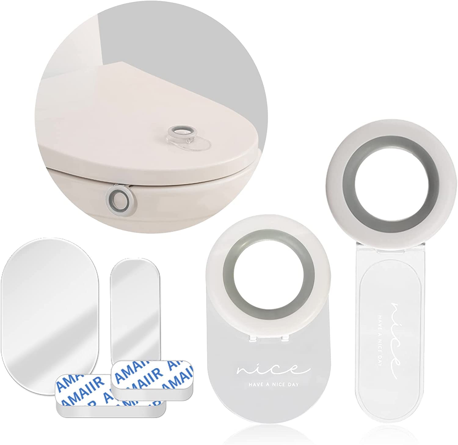 Marrone Toilet Seat Lifter, Portable Avoid Touching Toilet Seat Cover Holder Self Adhesive Viscose Toilet Seat Handle and Lid Lifter (3 Pair) (B0C1ZL3F3G) Amazon Price History, Amazon Price Tracker