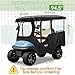 10L0L 4 Passenger Golf Cart Enclosure for Club Car Precedent/Onward/Tempo -94.5'' Extended Roof with Security Side Mirror Openings,600D Waterproof Portable Golf Cart Rain Cover Driving Enclosure