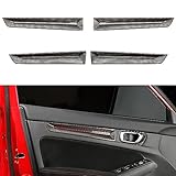 JSWAN 4Pcs Carbon Fiber Car Door Panel Cover Trim Fit for 11th Gen Civic FE FL4 Type r FL5 Typer Door Strip Protector Interior Armrest Protection -Bright Black