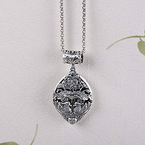 Collier en argent S925 classique et haut de gamme à gravure créative - 6