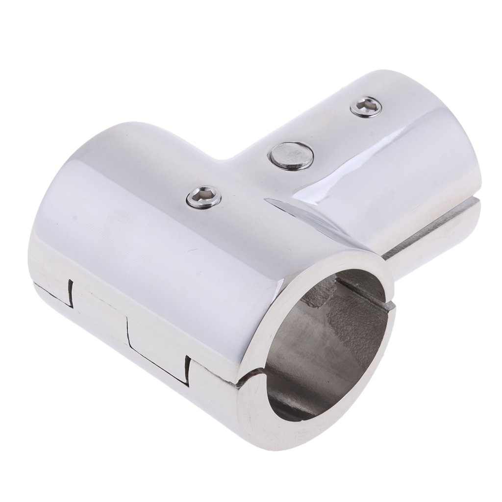 Raccordo per corrimano a 90 gradi a T a 3 vie, in acciaio inox 316, 25 mm