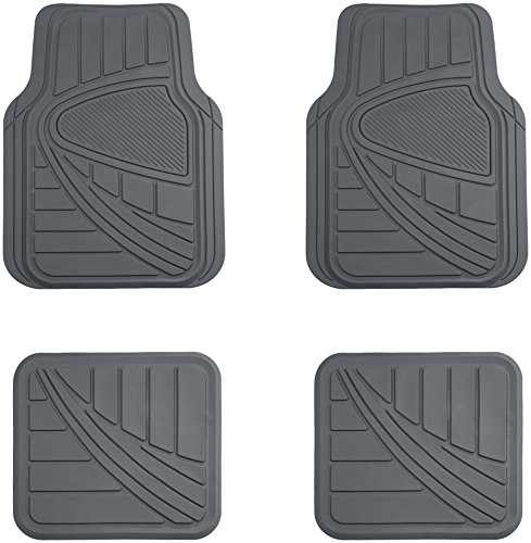 Amazon Basics 4 Piece Car Floor Mat, Gray