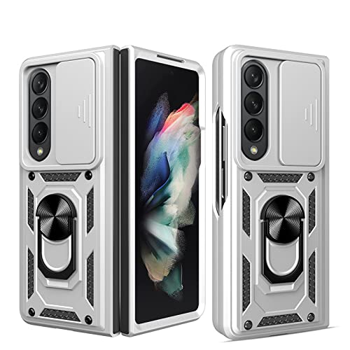 Protection de luxe antichoc argent pour Samsung Galaxy Z Fold4 Flod 4 5G