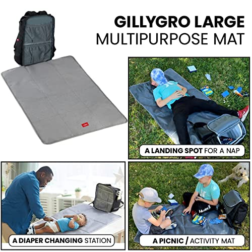 Gillygro Backpack With In-Built Booster | Full Day Travel Diaper Bag Backpack With Changing Pad Insert, Portable Folding Highchair Seat | Lightweight, Ergonomic & Unisex For Mom, Dad, Girl, Boy #TOP6