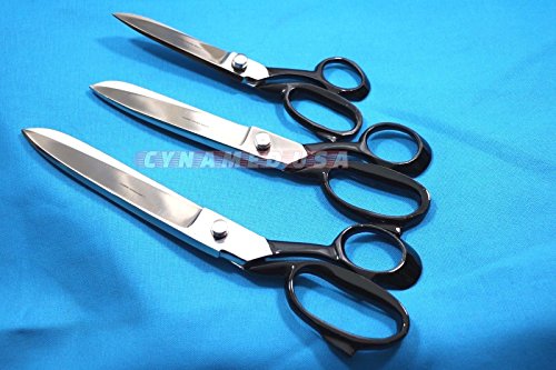 New German Heavy Duty Upholstery Sewing Dressmaking Carpet/Shear Tailor Fiber Cutting Scissors 8"+10"+12" -Long Last (Set Of 3) #TOP1