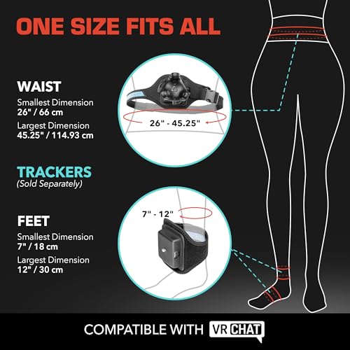 Image of Rebuff Reality Trackstrap Plus Vive Ultimate Tracker Straps | Compatible with Vive Tracker 2.0 3.0 Tundra Tracker, Dance Dash VRChat Full Body Tracking, 20+ Hour Playtime