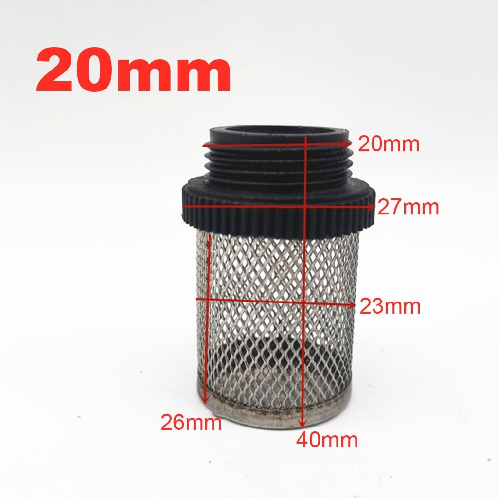 Filtr do rury wodnej Inline 1 szt. filtr ze stali nierdzewnej, 1,3 cm 1,9 cm 1-2,5 x 5 cm, 7,6 cm, 10 cm, plastikowy gwint męski do nawadniania ogrodu, akwarium, pompka wodna (1,3 cm)