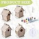 Vylyciy 4 Stück Vogelhaus Bausatz für Kinder, DIY Holz Basteln für Kinder zu Bauen und Malen, Vogelhaus zum Bemalen, Bastelset Spielzeug Geschenk für Mädchen Jungen Kleinkinder