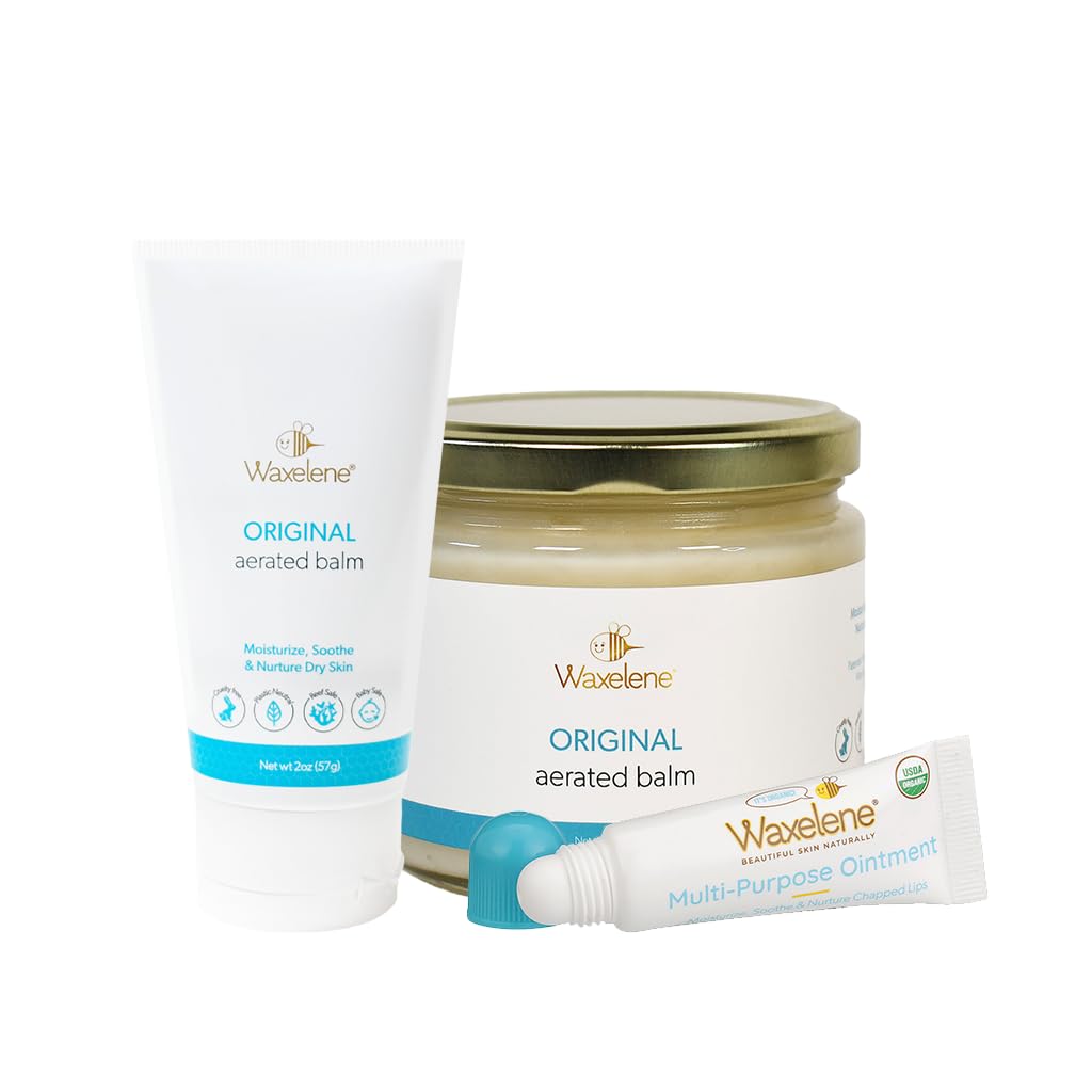 Waxelene Multi-Purpose Ointment Organic Large Jar Travel Tube Lip Tube