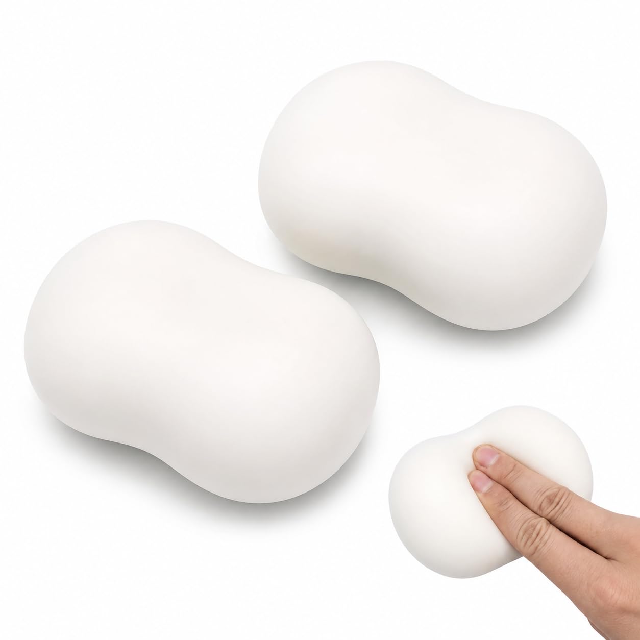 2 PCS Soap Squishy Set, Crunchy Squishy for Office Professionals, Designs Including Classic Soap Shape, Bead-Filled Crunchy