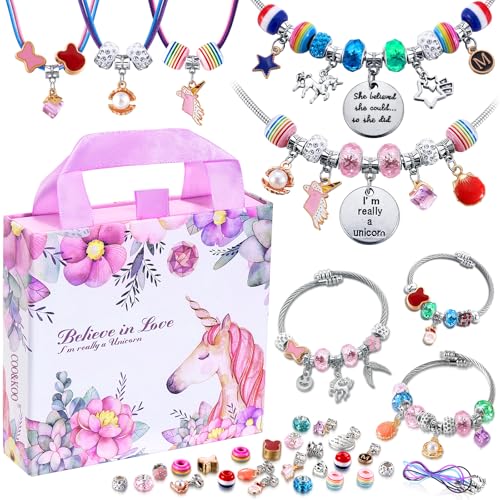COO&KOO Charm Bracelet Making Kit, A Unicorn Girls Toy That Inspires Creativity and Imagination,...