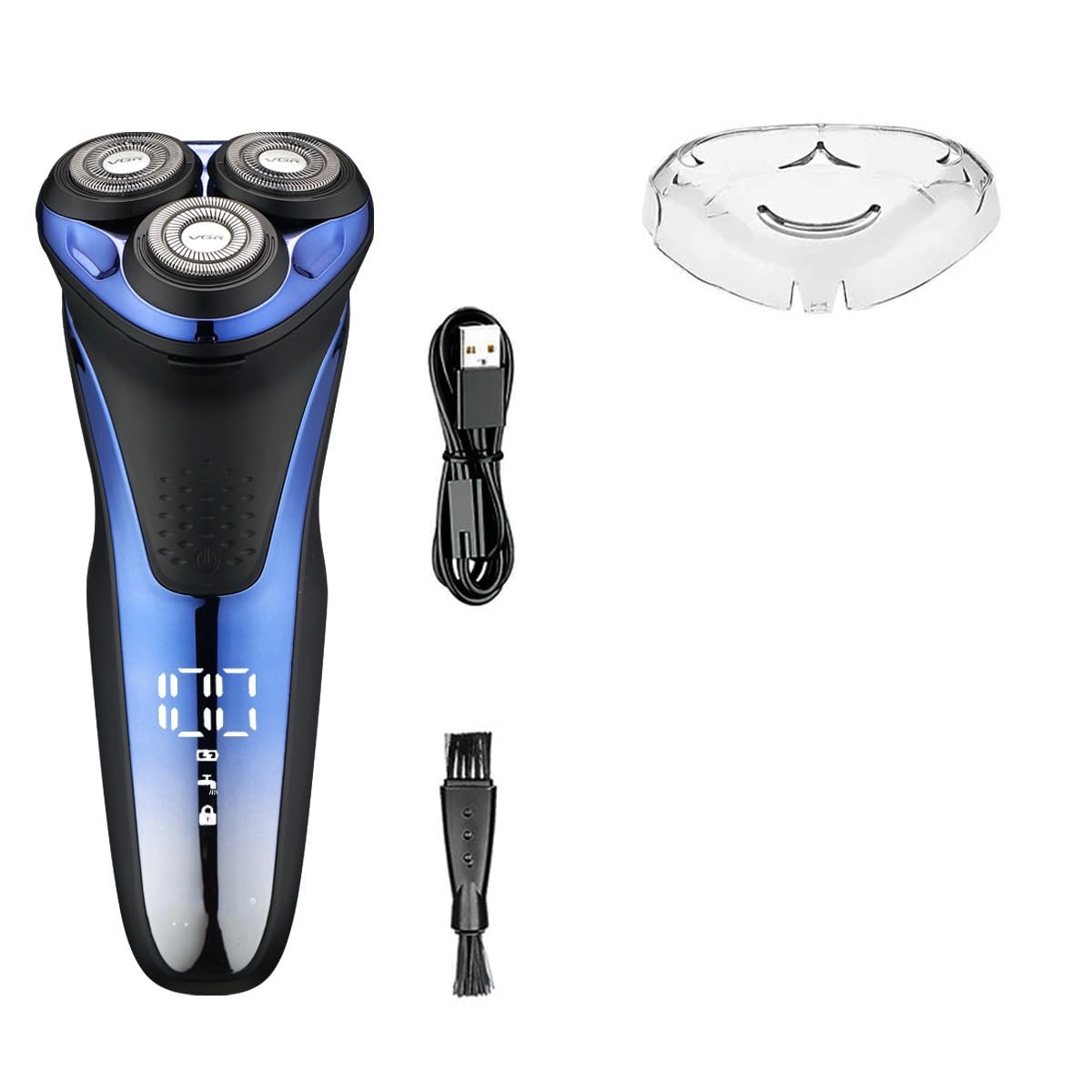 Rasoio per la testa per gli uomini, rasoio elettrico per barba rasoio professionale per il viso IPX7 impermeabile di sicurezza senza fili macchina da barba per uomo