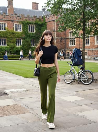 Image of 98 Degree North Women Flared Fleece Track Pants-GL1315-ALMOND